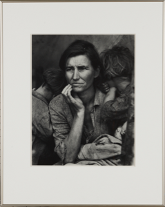 Image of Destitute pea pickers in California. Mother of seven children. Age thirty-two. Nipomo, California. 