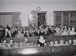 Image of Part of congregation of Latter Day Saints. Mendon, Utah