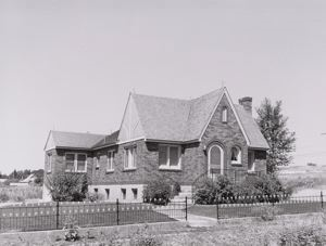 Image of New house of Mormon farmer. Mendon, Utah