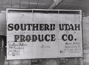 Image of Sign on side of truck. Santa Clara, Utah