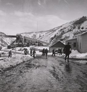Image of Blue Blaze mine. Consumers, mining town near Price, Utah. Miners coming home