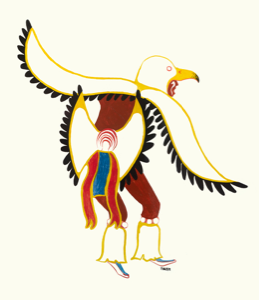 Image of Intermountain Inter-tribal Indian School Mural_08 (Hopi Eagle Dancer)
