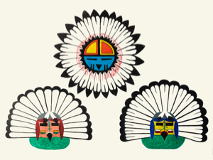 Image of Intermountain Inter-tribal Indian School Mural_09abc (Navajo Holy Beings)