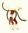 Image of Intermountain Inter-tribal Indian School Mural_08 (Hopi Eagle Dancer)